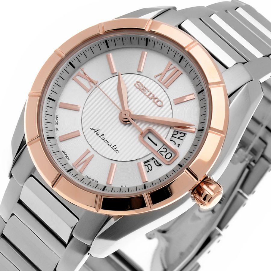 Seiko Presage Series Automatic Mechanical Movement Stainless Steel Strap Japanese and Korean Watch 39 Men's Watch White Dial SRP178J1