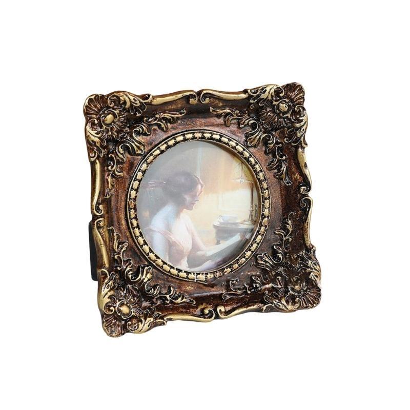 Vintage Picture Frame Antique Ornate Photo Frame Florals Relief Wall and Tabletop Display for Home Decors Art Gallery