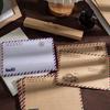 Kraft Paper Retro European Style Airmail Envelope & Stationery Set with Postcards and Greeting Cards In White
