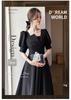Wedding Party One Puff For Women In Their Look [EightSTAR Dress] Dress, Dress, Black, Piece, A-Line, Midi, Elegant, Adult, Sleeve, Formal, Stylish,