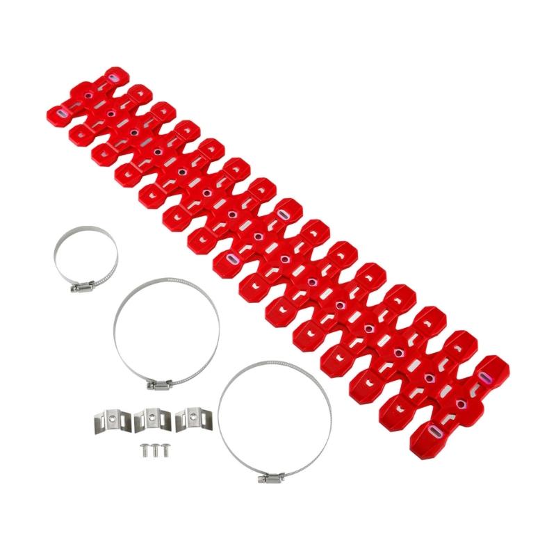 

Silicone Heat Shielding Easy Install No Tools Required Silicone Guard Simple Installation for Motorcycle Exhaust красный