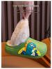 Rabbit & Dinosaur Kids' Cotton Slippers - Waterproof, Non-Slip, Thickened Cartoon Fur for Autumn & Winter. Suitable for Boys & Girls.