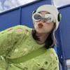 Chic European & American Black UV-Protective Sunglasses with a Humorous Touch for Street Style.