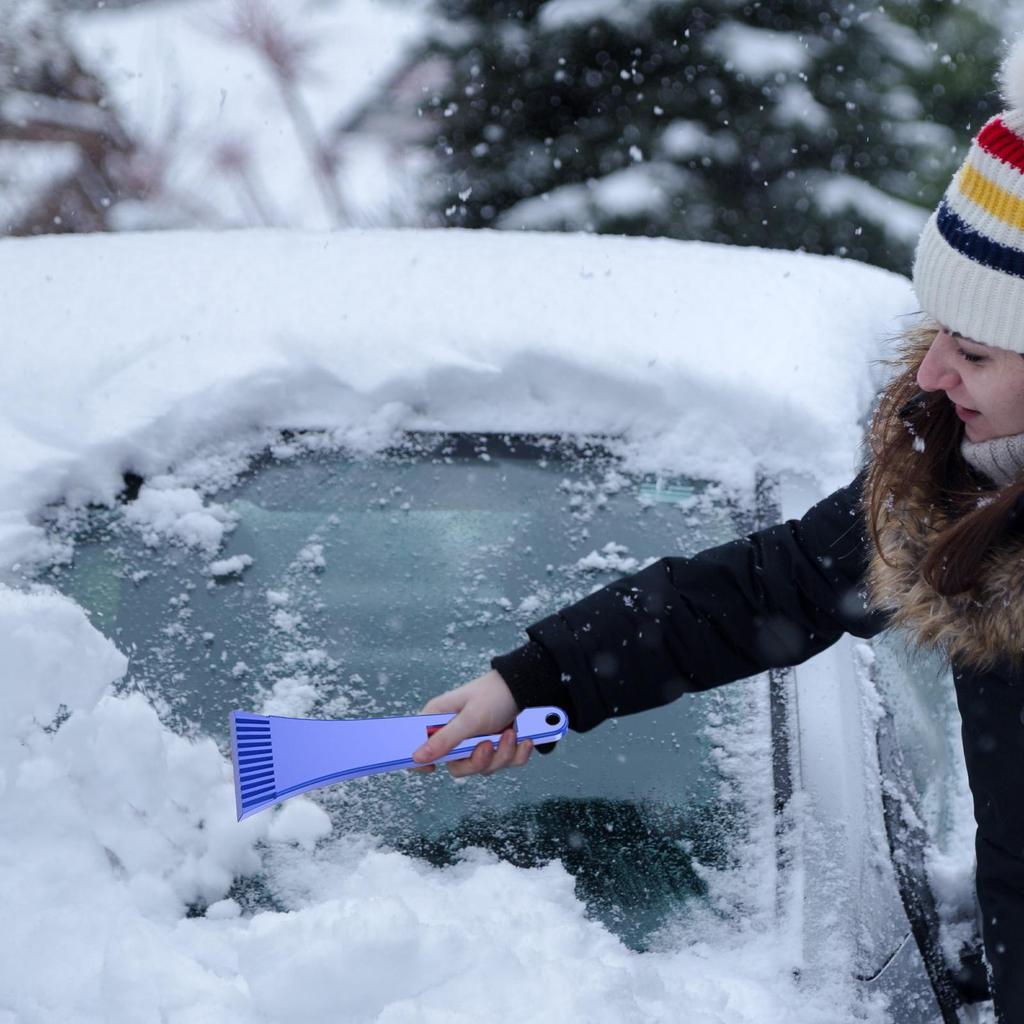 Ice Scraper For Freezer 9 Inch Ergonomic Grip Snow Remover For Cars Heavy Duty Shovel Cleaning Spade For Window Truck Freezer