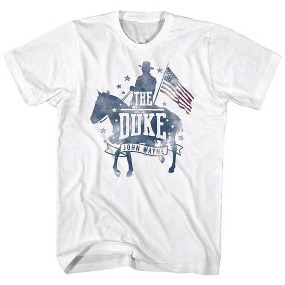 Белая футболка унисекс John Wayne Patriotic S чёрный