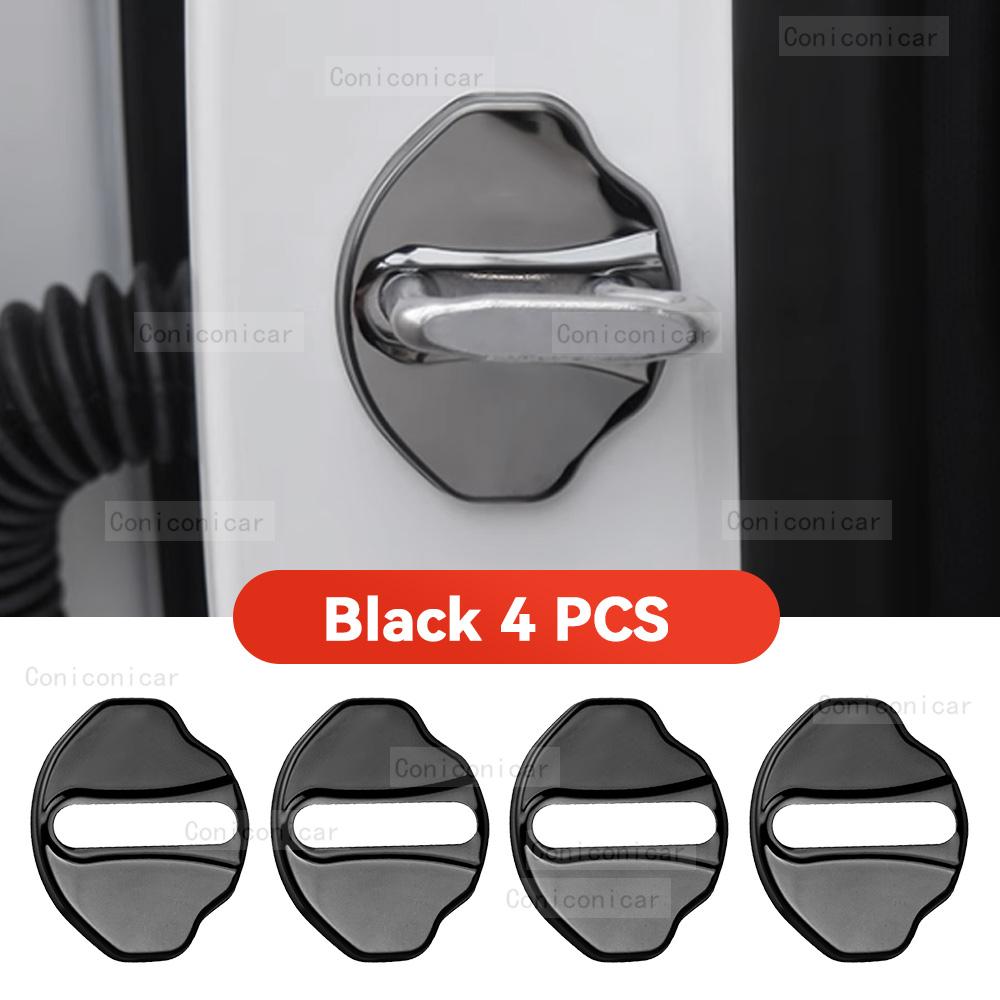 

Auto Car Door Lock Protect Cover Emblems Case Stainless Steel Decoration For BMW I5 I7 G60 G70 Protection Accessories A