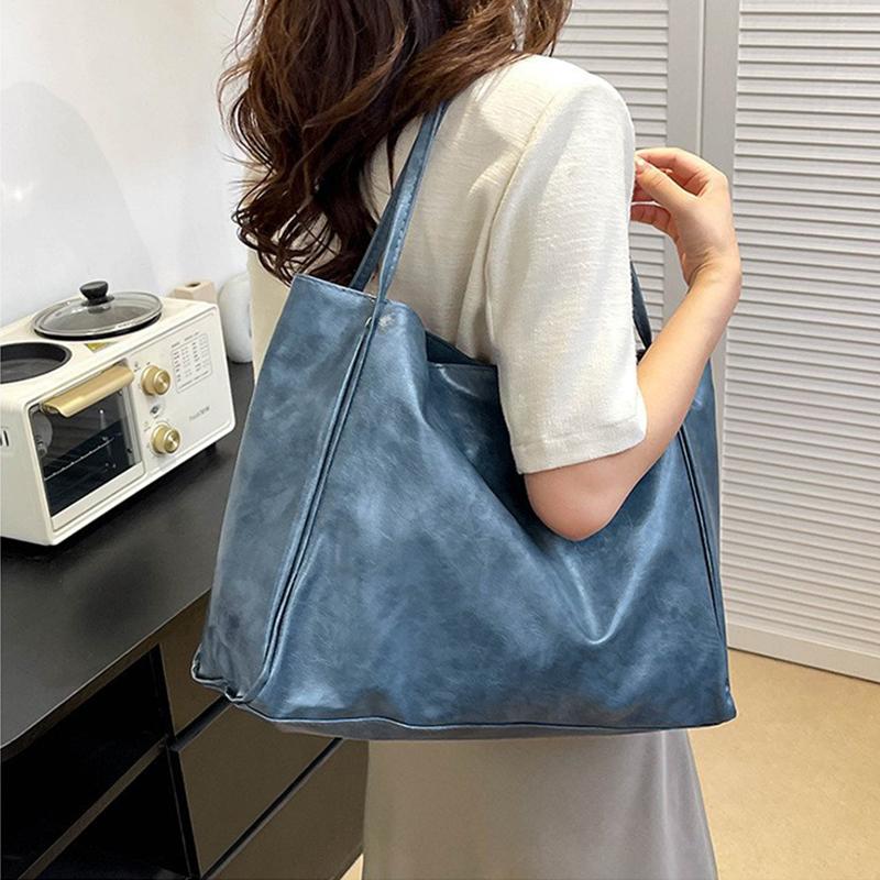Borsa a mano alla moda Borsa a spalla casual Inverno Nuova borsa Donna Retro Tendenza Borsa tote grande capacità Femminile