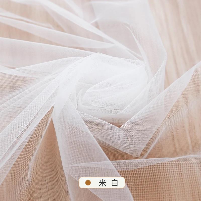 0.5m/1m/2m/5m Encrypt Soft Mesh Fabric For Curtains Wedding Dresses, Wedding Decorations Mosquito Nets DIY Net Craft Fabrics