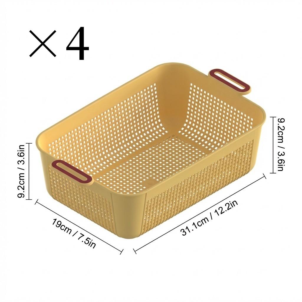 1/2/4PC Plastic Cosmetic Storage Basket Large Capacity Desktop Stationery Organizer Multifunctional Bathroom Sundries Basket