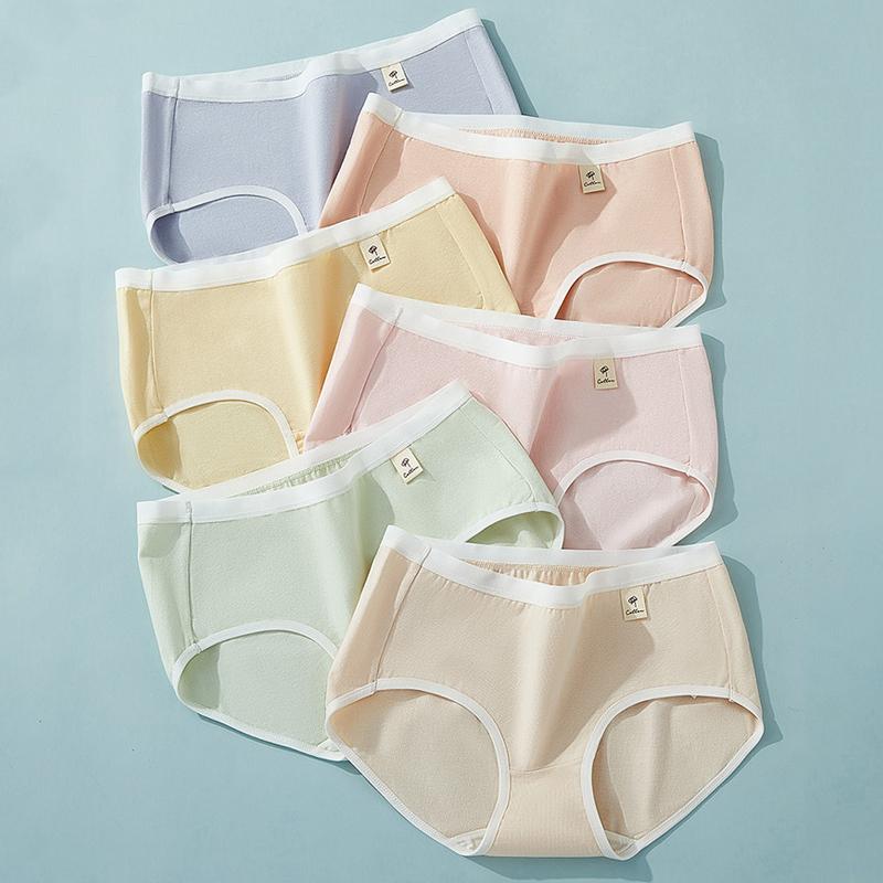 LANGSHA Bavlna Dámské Kalhotky Prodyšné Spodní Prádlo Dívčí Kalhotky Dámské Kalhotky Velikost M-XXL 6ks