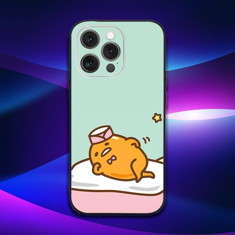 G-Gudetama Cute E-Egg Phone Case For iPhone 16e,16,15,14,13,12,11,Pro,X,XS,Max,XR,Plus,Mini Soft Black Cover