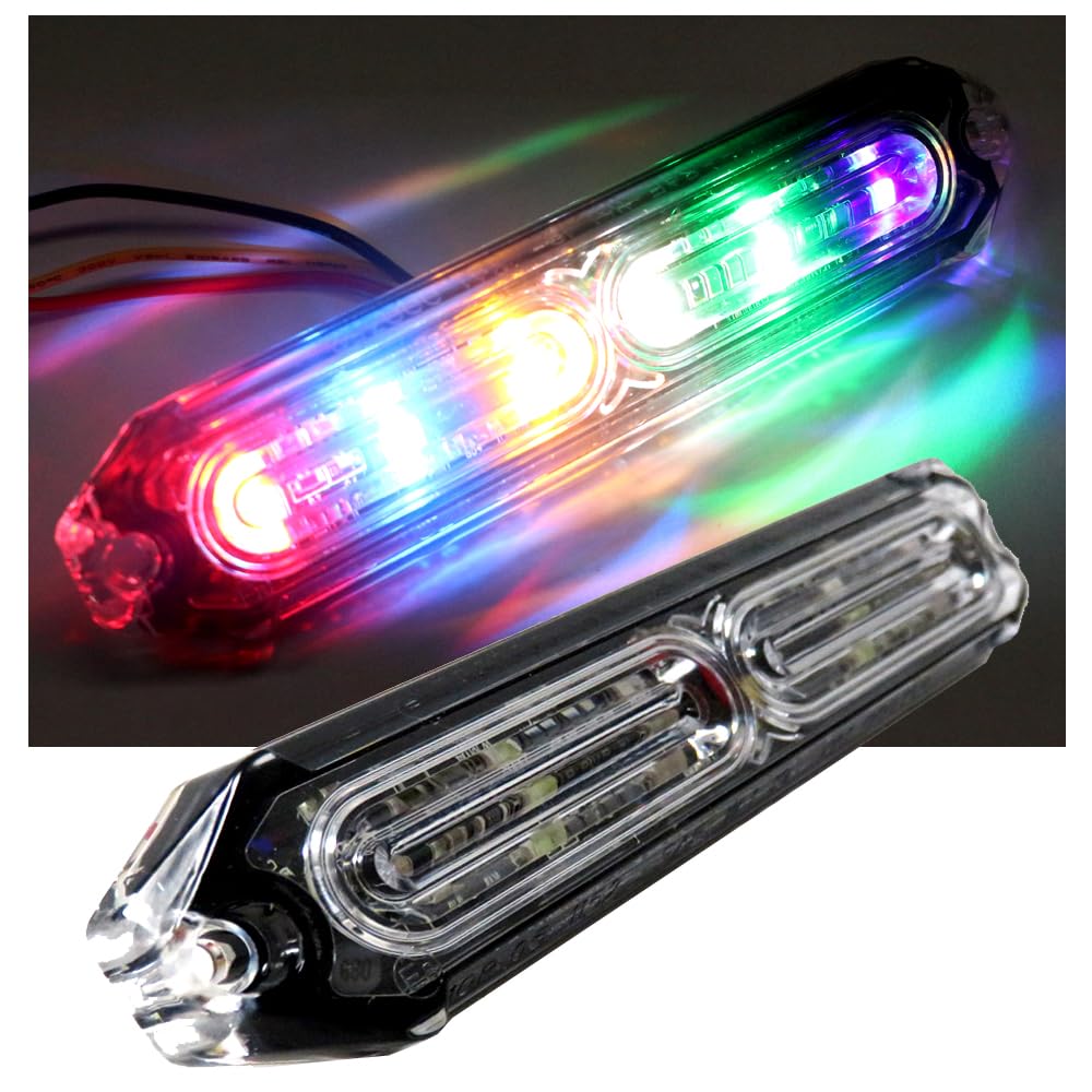 

ALTEED Радужный 6 цветов Радужный Маленький Тонкий Светодиодный Фонарик Бар 24 Паттерна Функция Синхронной Связи Совместим с Автомобилем 24В белый