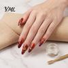 Autumn Nail Decals Maple Leaf Stickers, Self-Adhesive Fall Leaves Decals, Embossed Stickers Women Manicure for Home and Salon Use Easy Application