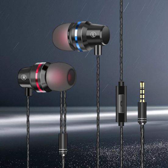 Wired Headphones Heavy Bass In-ear Headphone Noise-Cancelling Smart Wire Control Sports Music High Clarity Wired Gaming Earbuds