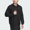 adidas Men's Black Stand Collar Sports Casual Loose Long Sleeve Jacket