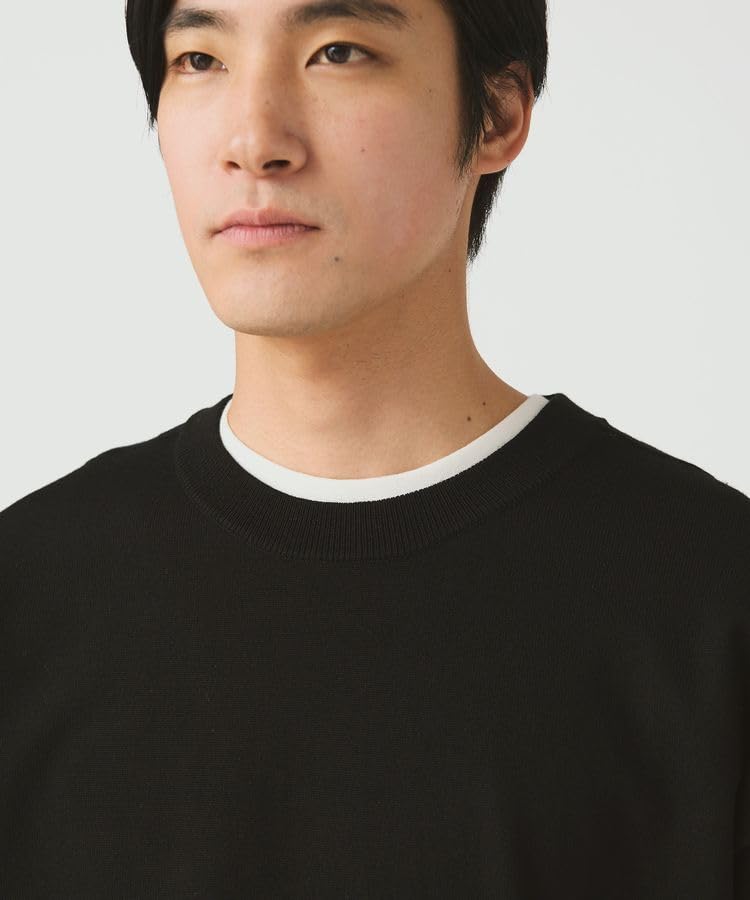 Snow Peak Washable Wool Crewneck Knit Knit and Sew Long Sleeve for Men and Size L KN-25AU001 Sweater/Cut T-Shirt Women, Black,