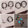 2Pcs/Set Butterfly Magnetic Bracelets Luminous Heart Beaded Bracelet Couple Bracelets  Friendship