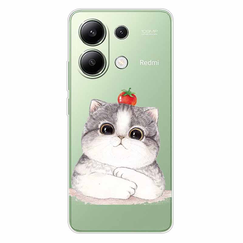 For Xiaomi Redmi Note 13 4G Case TPU Clear Soft Cute Girl Paint Cover For Redmi Note 13 4G Case Note13 Transparent Silicone