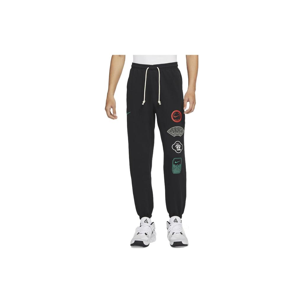 Nike Jogginghose mit Musterdruck und Schnürung für Herren, Schwarz, DR6405-010
