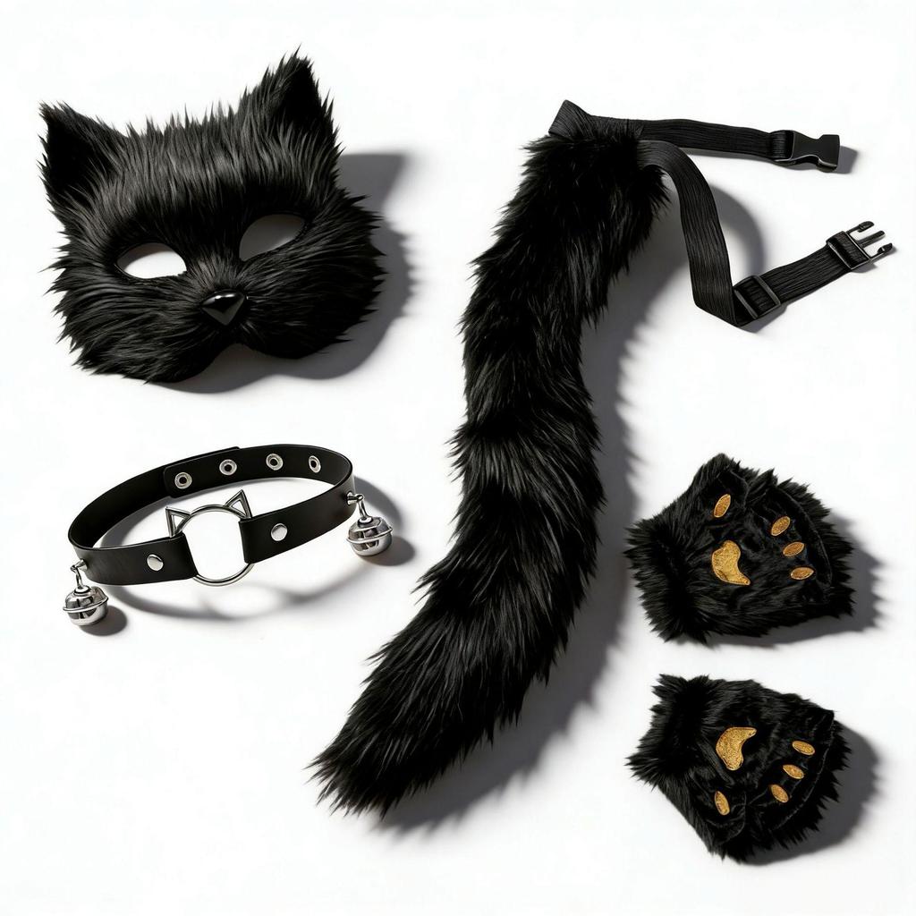 Cat Ear Bell Headband & Hairpin Set - Festive Headdress
