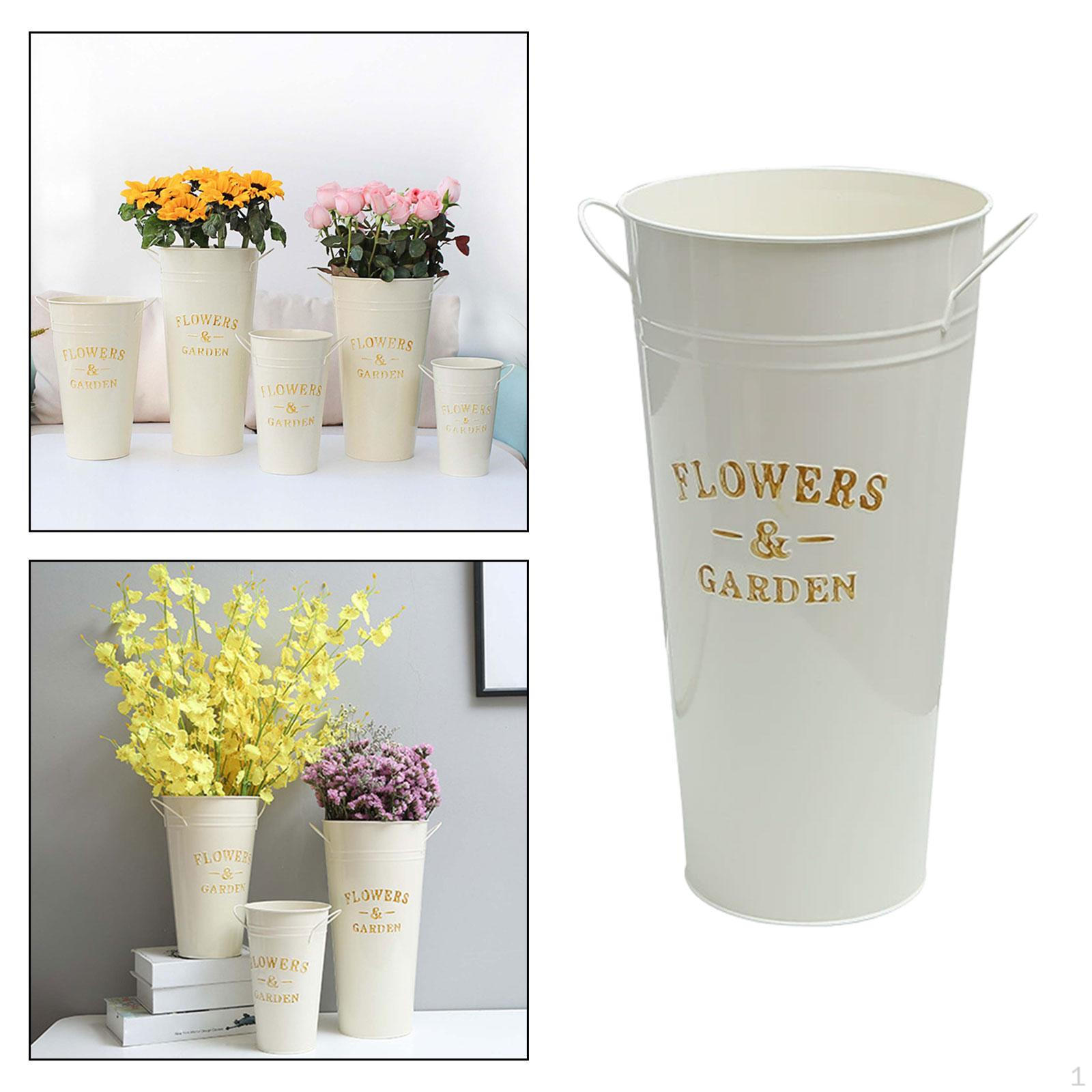 

Залізне відро для квітів, квіткові композиції, сільська металева ваза, центральний елемент столу для офісу 35cm Tall