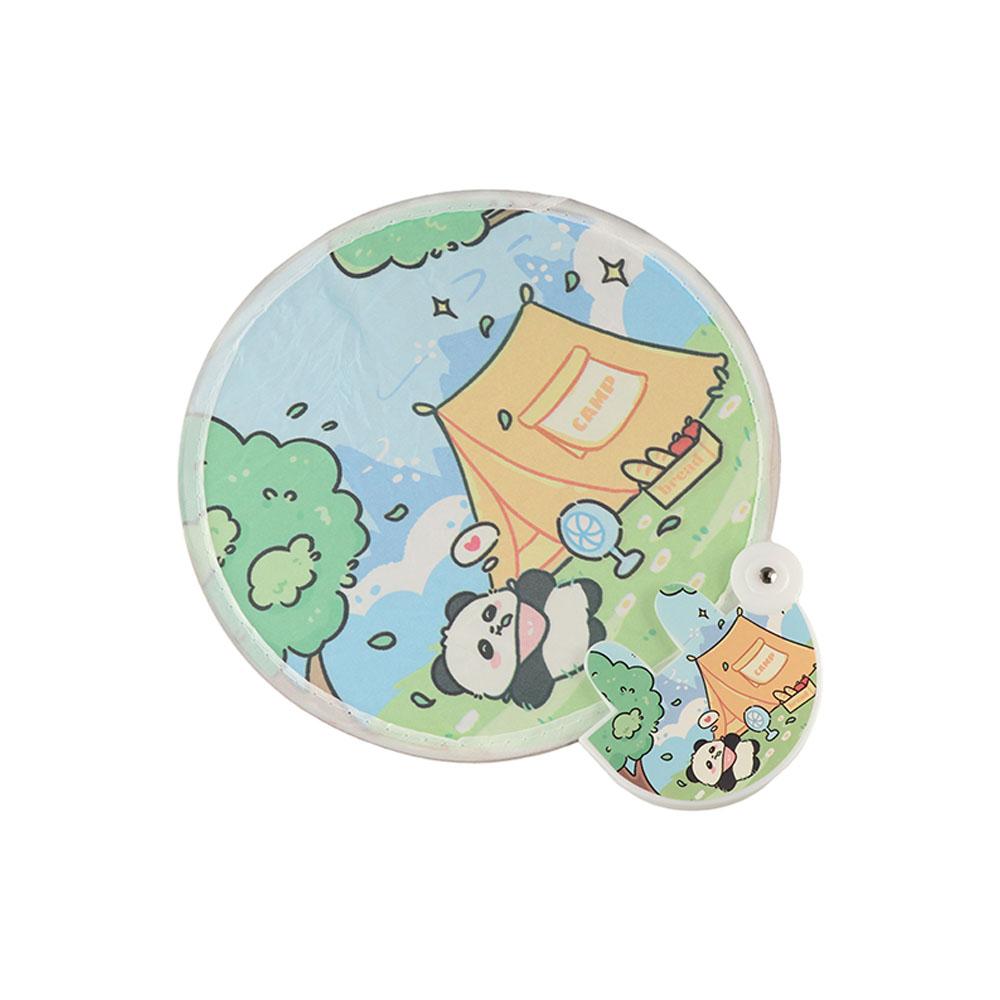 

Round Collapsible Pocket Fan Mini Foldable Fan Creative Handheld Fan Kid Style 9
