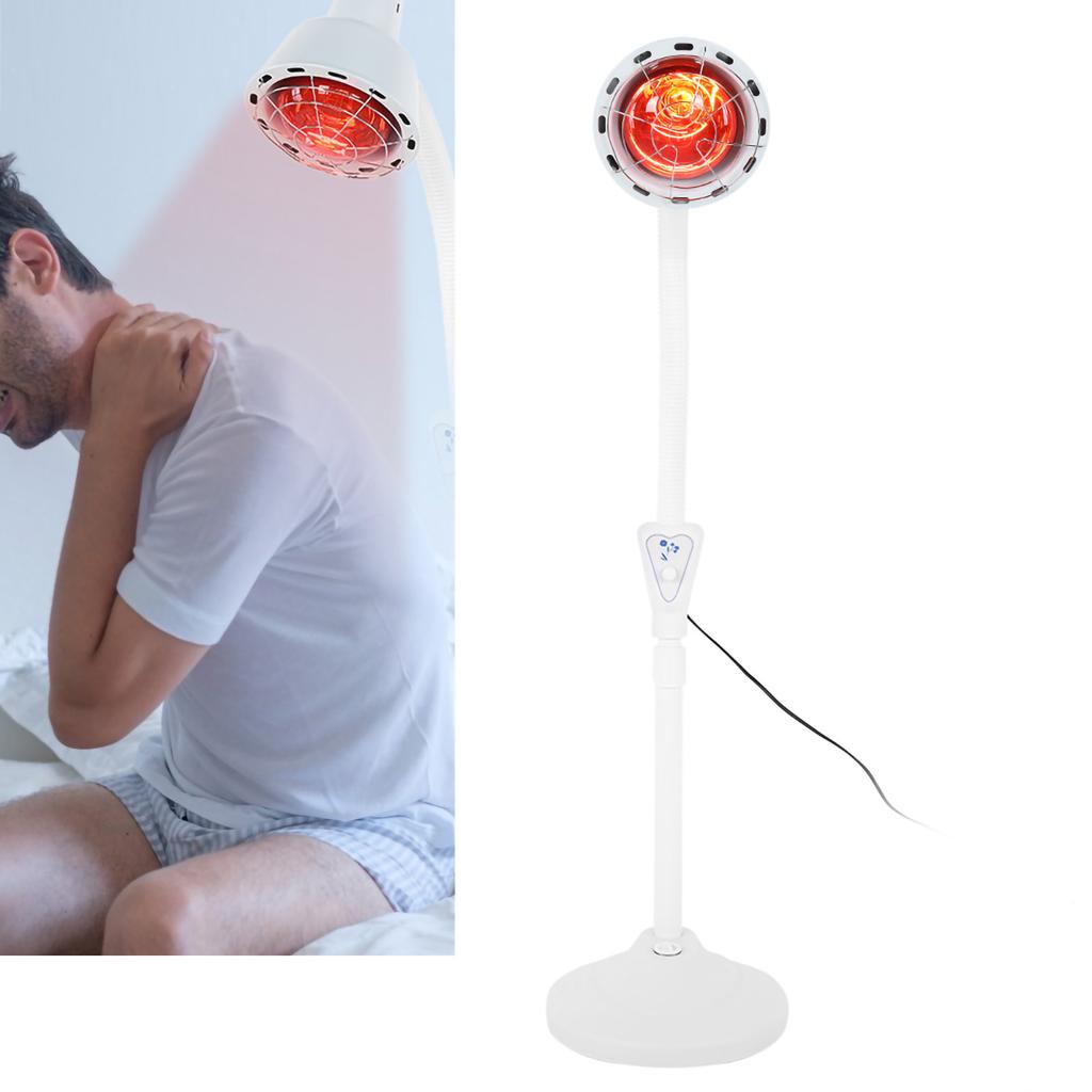 275W Infrared Heating Therapy Lamp Pain Relief Floor Stand Adjustable Skin Care Lamp