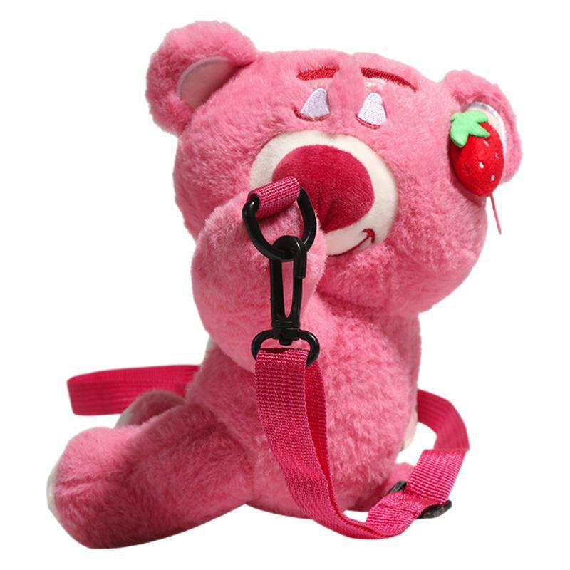 Furry Strawberry Bear Messenger Bag Women's Autumn and Winter New Cute One-shoulder Furry Bag Plush Mobile Phone Bag