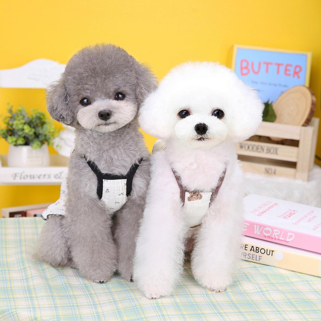Summer Thin Dog Pet Clothing Anti-shedding Teddy Pomeranian Bichon Small Dog Skirt 23 Suspender Gauze Skirt