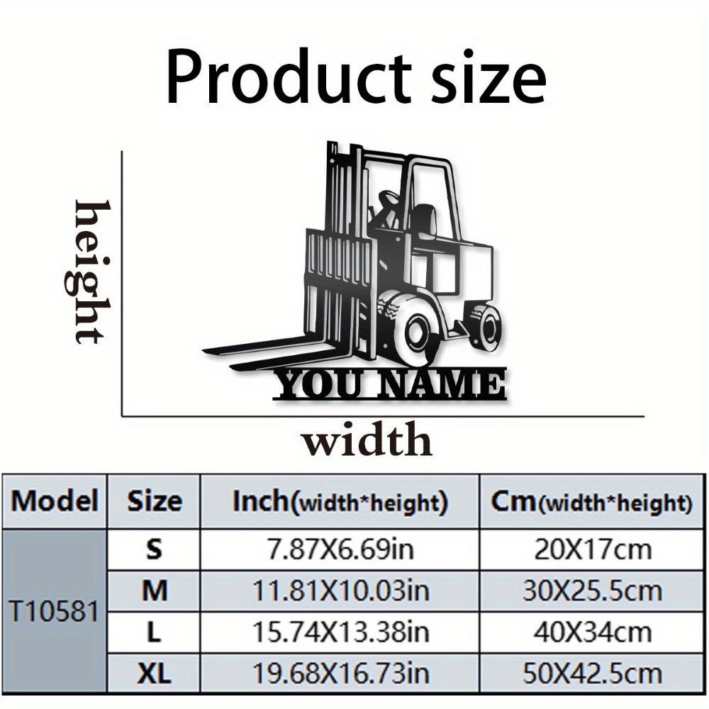

Metal Wall Art Forklift Decor Personalized Home Gift Man Cave Garage S