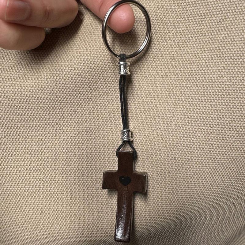 3Pcs Cross My Heart Encouragement Gift Handheld Wooden Cross With Epoxy Heart To Carry In Pocket Emotional Support