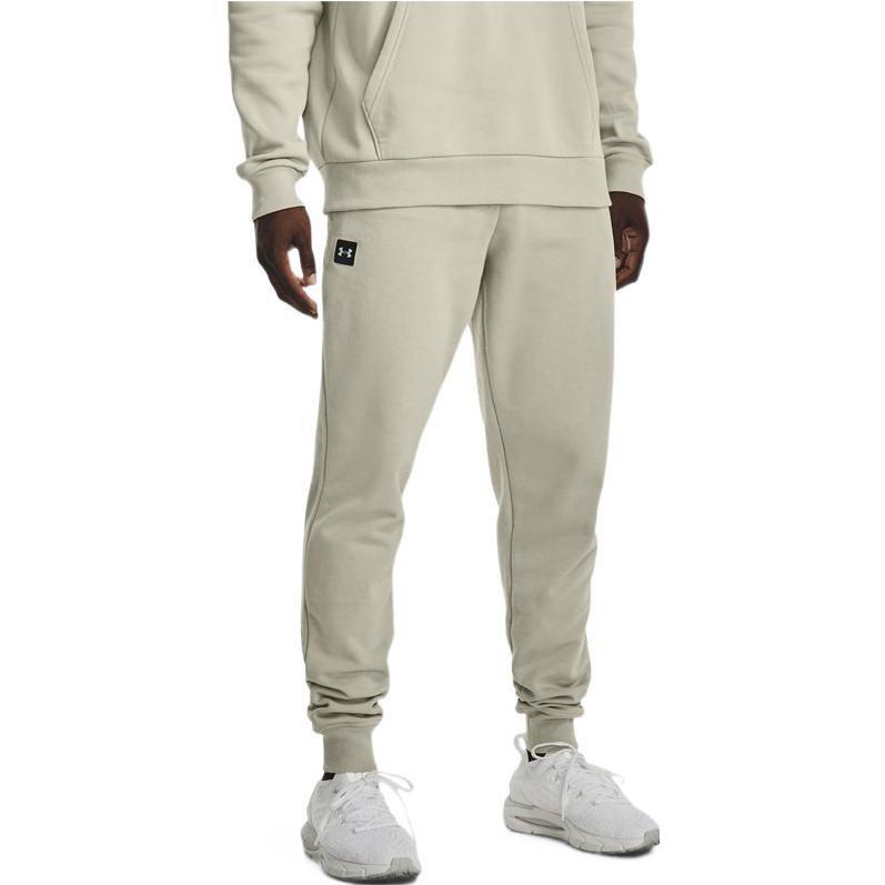 Under Armour Logo Print Elastic Waist Loose Fit High Waist Fleece Joggers Men Bottoms Brown 1357128-290