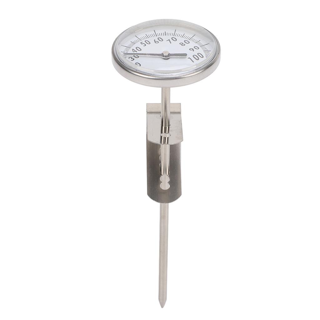 Milk Thermometer 4.6cm Dial 12.5cm Probe High Accuracy Fast Reading Pot Thermometer with Bracket for