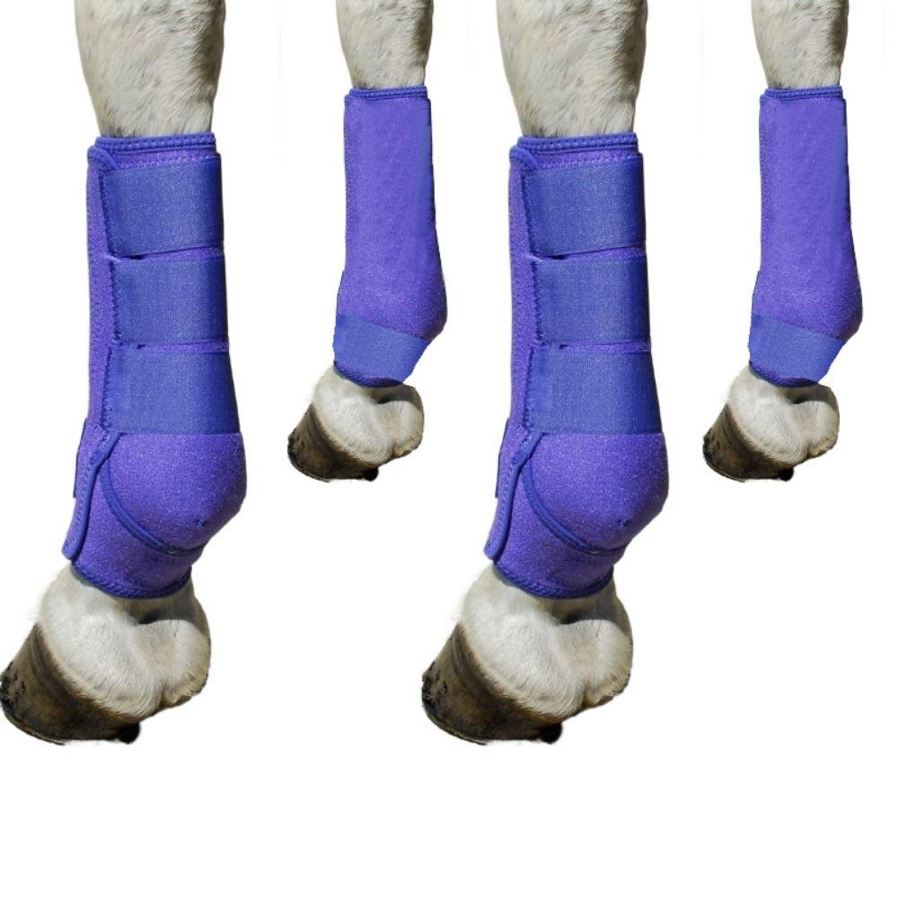 Set da 4 pezzi Stivali Sportivi Colorati per Cavalli Set Resistente Traspirante Fasce per Zampe di Cavallo Facili da Indossare Comodi Protezione per Zampe Anteriori Posteriori