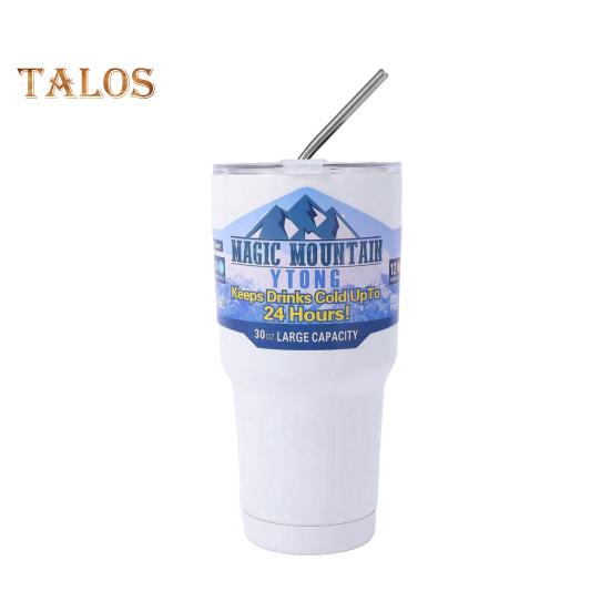 Stainless Steel Ice Cup 900ML Large Capacity Insulation Tumbler with Straw Car Coffee Cup for Hot Cold Drinks Water Tea Milk Office Outdoor Insulated