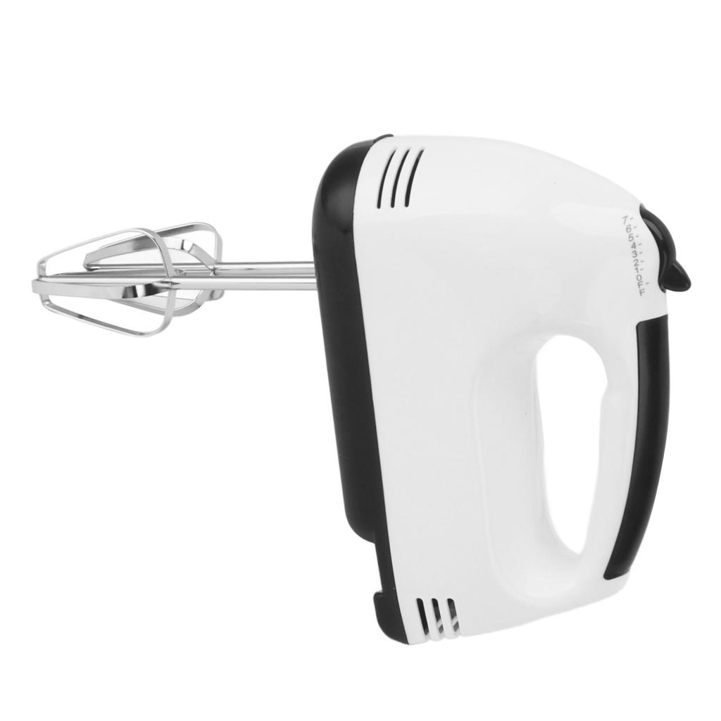 Electric Hand Mixer 260W 7 Speed Handle Mixer Household Egg Beater for Baking Batter Cakes White EU