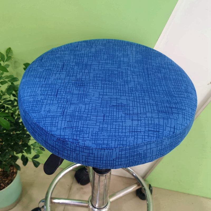 1 Bar Stool Cover Round Stool Cover with Elastic Bands Bar Stool Seat Cover Slipcover Washable Stool Cushion Cover Feature Stretch Fabric Dia D30-34cm