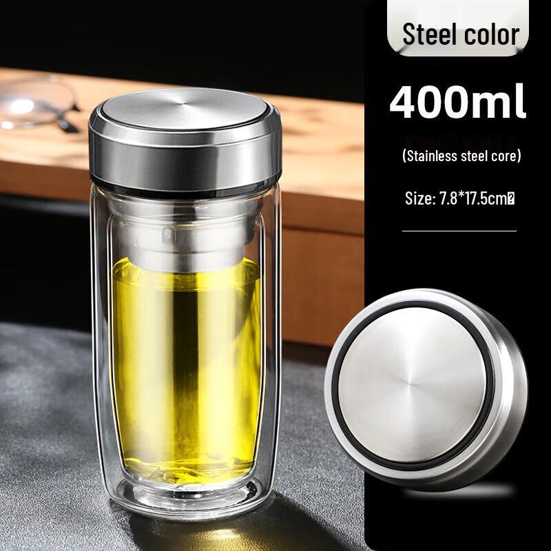 MINGHUI Goose Egg Double Wall Glass Tea Bottle