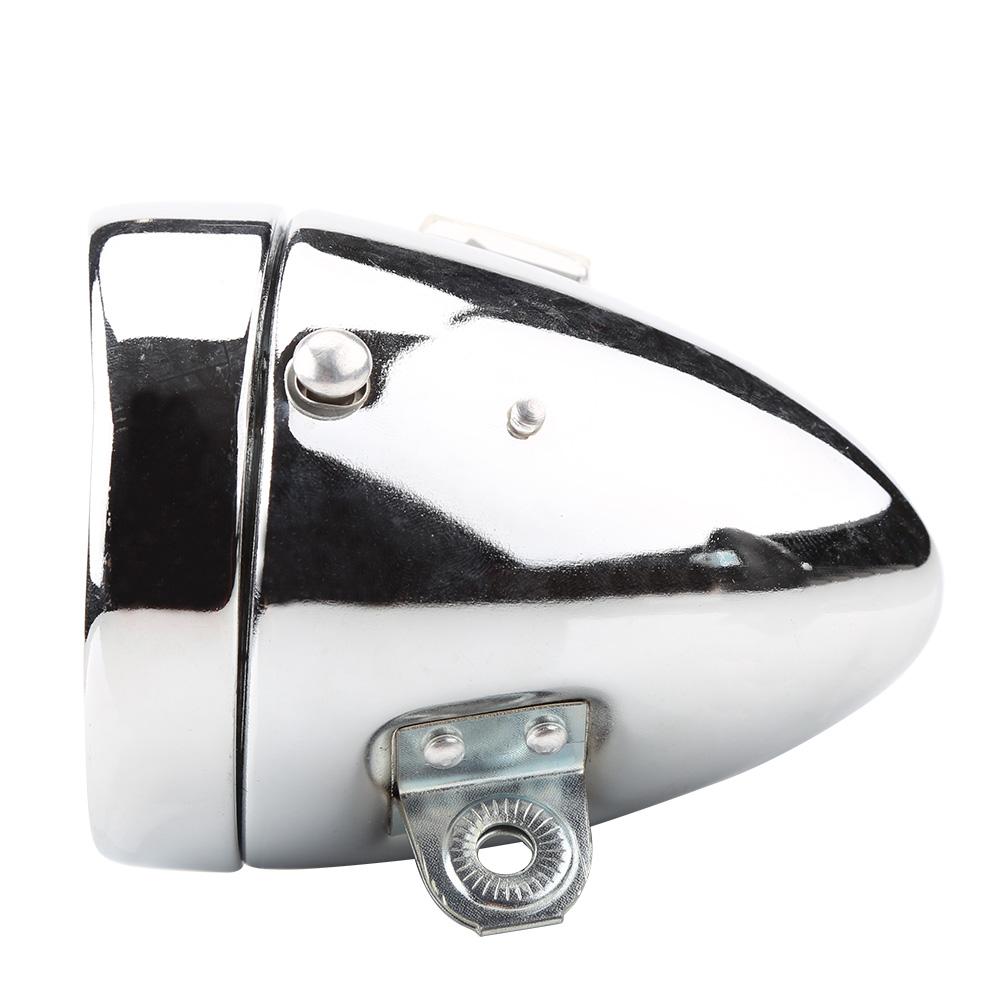 6 LED Vintage Bicycle Bike Front Light Headlight Flashlight Headlamp With Bracket Silver