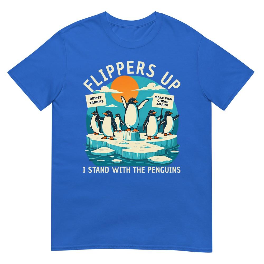 Funny Resist Penguins Protest Against Tariffs TShirt