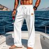2026 Cross-Border Autumn Elastic Waist Straight-Leg Pants: Comfortable, Breathable for Outdoor or Beach Vacation