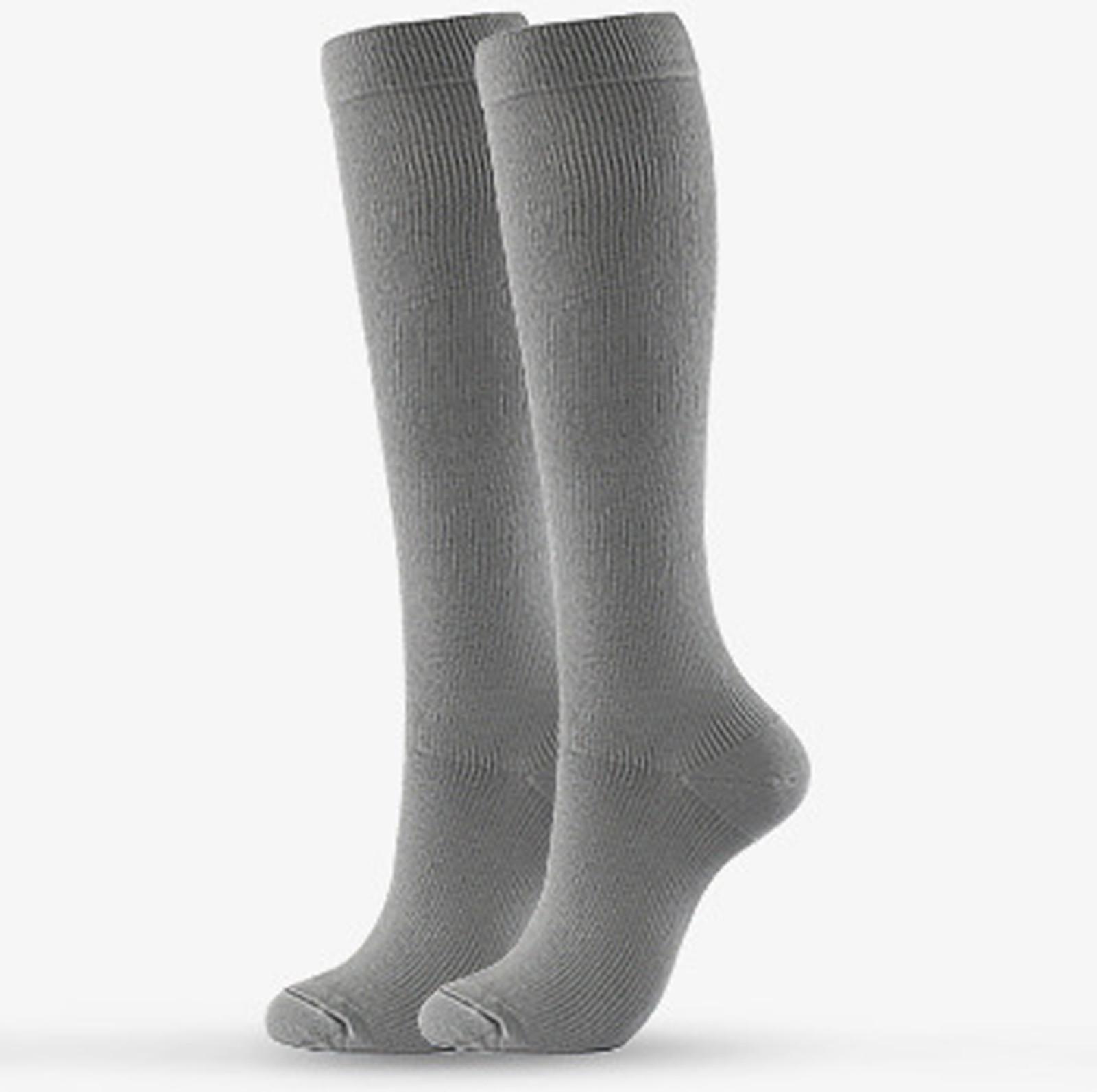 

Мужские и женские однотонные нейлоновые длинные компрессионные носки для занятий спортом на открытом воздухе M серый