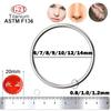 1/10 Stück Nasenring Piercing G23 Titan Clicker Ohrknorpel Ohrring Helix Septum Ringe Körperschmuck Ohrringe Damen