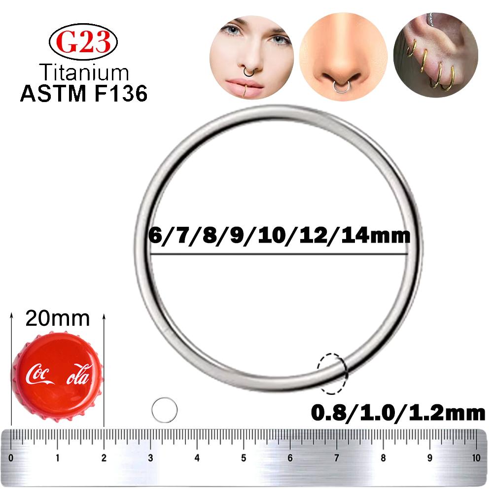 1/10 Stück Nasenring Piercing G23 Titan Clicker Ohrknorpel Ohrring Helix Septum Ringe Körperschmuck Ohrringe Damen