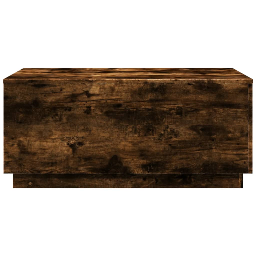  Masuta de cafea LED, stejar afumat, 90x50x40 cm