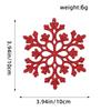 10CM Plastic Snowflake Christmas Tree Decorations - Hollow Powdered Snowflake Pendants
