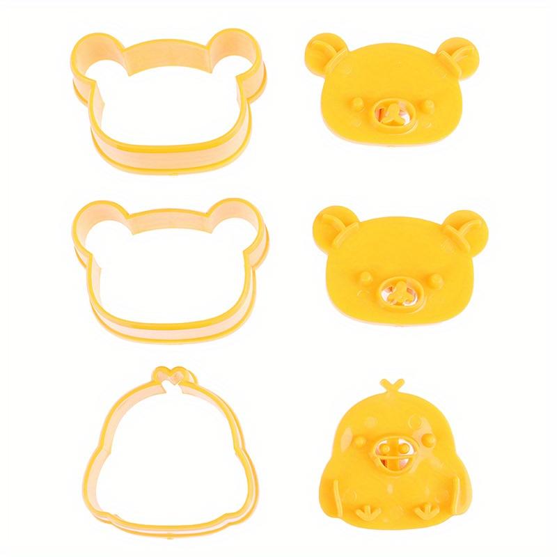 3Pcs/Set Cute Bear Sandwich Mold Bread Cake Biscuit Embossing Device Crust Cookie Cutter Baking Pastry Tools