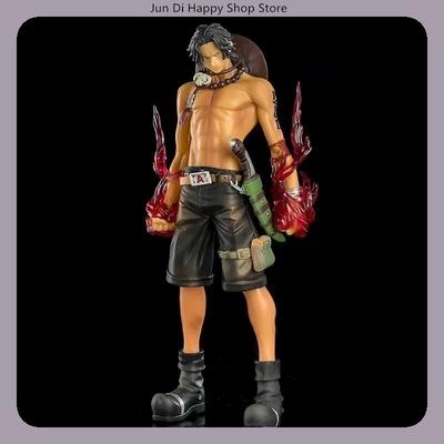 26CM One Piece Portgas D. Ace Fire Fist Anime Standing Pose Statue Model Decor For Birthday Gift