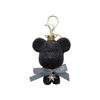 Stylish Diamond Crown Bear Keychain with Ribbon - Charming Doll Accessory and Elegant Gift