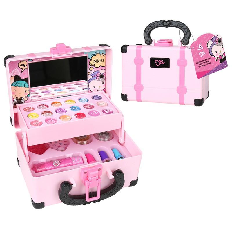 Jieyani Princess Makeup Set for Kids - Pretend Play Kit with Lipstick and Nail Polish